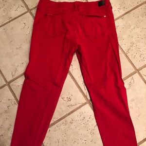 Red skinny jeans from Buckle